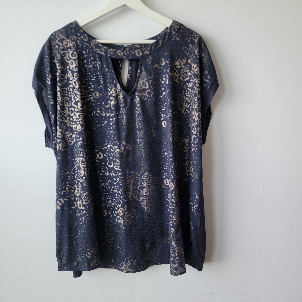 paper moon stitch fix women's reese mixed material keyhole top sz 2X sleeveless